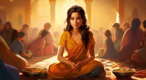 a simple look in a family function